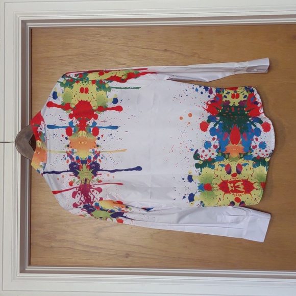 🤑 FINAL DROP! Paint Drip Button Up Shirt - Picture 7 of 10